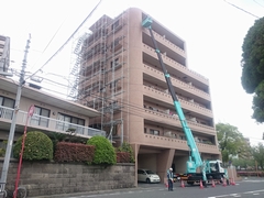 鹿児島県鹿児島市武之橋一側足場