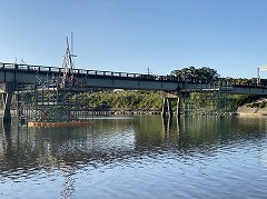 鹿児島県万之瀬川橋梁足場