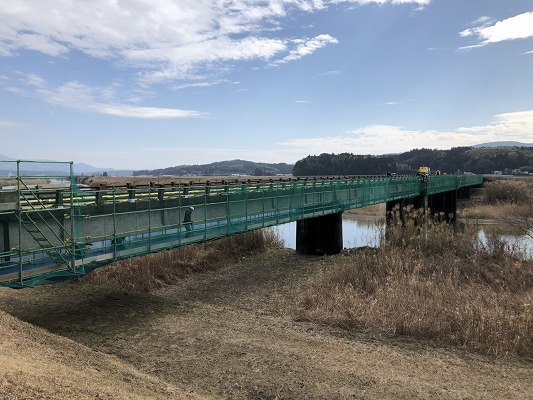 鹿児島県伊佐市橋梁足場