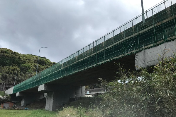 鹿児島県鹿児島市広木大橋吊足場