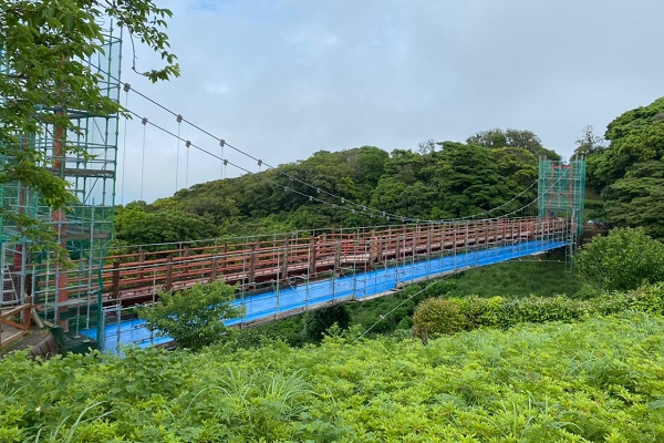 鹿児島県鹿児島市 吊足場工事①