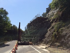 鹿児島県串木野法面足場