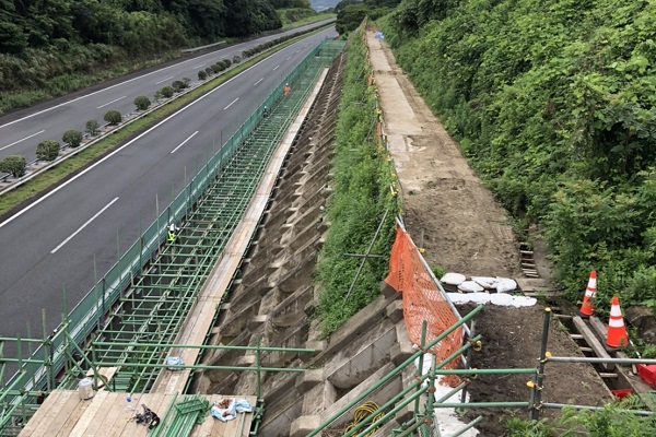 佐賀県晴気地区単管足場