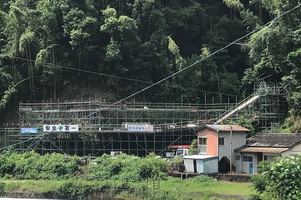 鹿児島県鹿児島市 法面足場工事