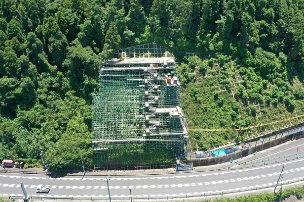 鹿児島県霧島市中磯 法面足場工事